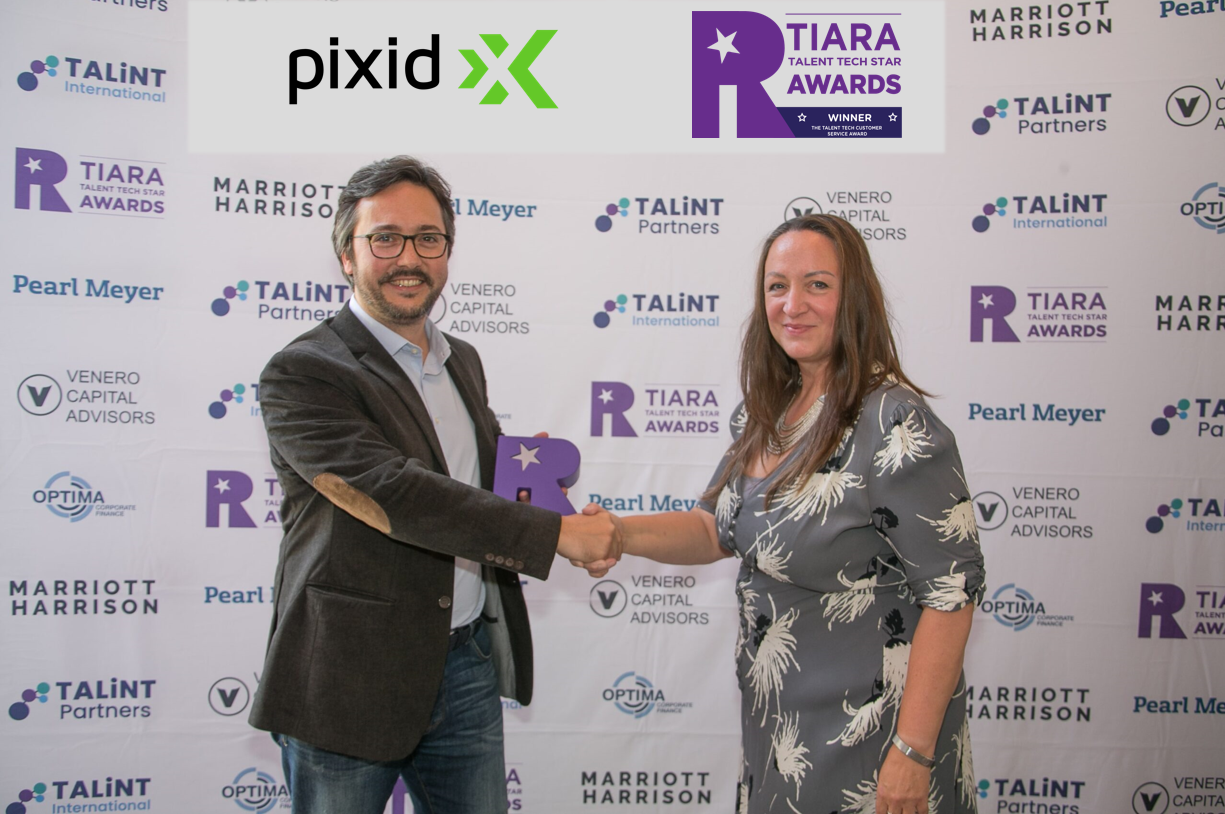 Pixid presented with the TIARA Talent Tech Customer Service Award at the 2022 Awards ceremony in London